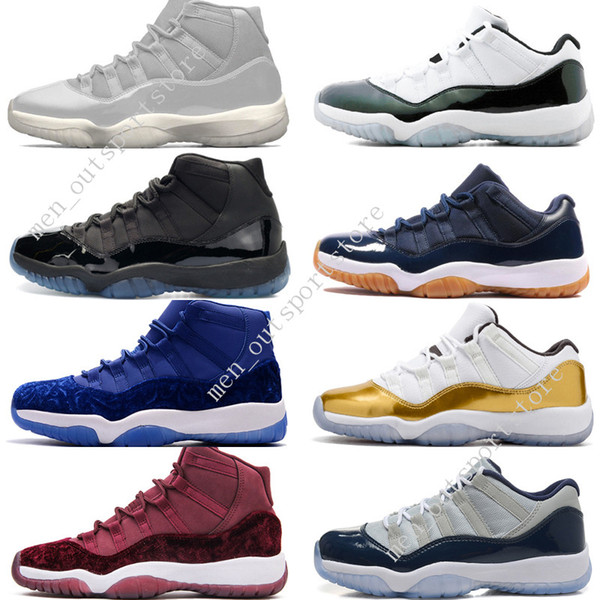 New 11 11s Cap and Gown Prom Night Mens Basketball Shoes Gym Red Bred PRM Heiress Barons Platinum Tint men Sports Sneakers outdoor designer
