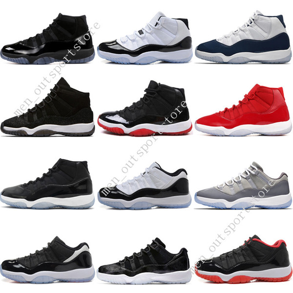 New 11 11s Cap and Gown Prom Night Mens Basketball Shoes Gym Red Bred PRM Heiress Black Stingray Barons men Sports Sneakers outdoor designer