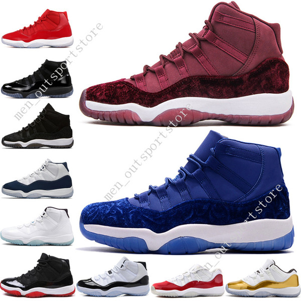 11 11s Cap and Gown Prom Night Mens Basketball Shoes Gym Red Bred PRM Heiress Barons Midnight Navy Infrared 23 men Sports Sneakers designer