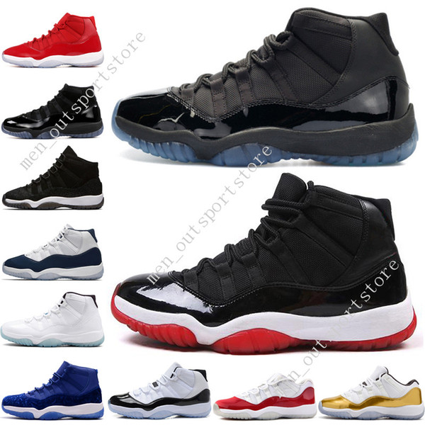 11 11s Cap and Gown Prom Night Mens Basketball Shoes Gym Red Bred PRM Heiress Black Stingray Barons Platinum Tint men Sport Sneaker designer