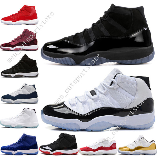 11 11s Cap and Gown Prom Night Mens Basketball Shoes Gym Red Bred PRM Heiress Barons University Legeng blue 72-10 men Sport Sneaker designer
