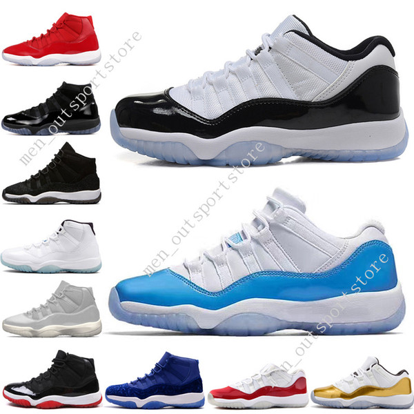 11 11s Cap and Gown Prom Night Mens Basketball Shoes Gym Red Bred PRM Heiress Barons University Blue UNC men Sports Sneaker outdoor designer