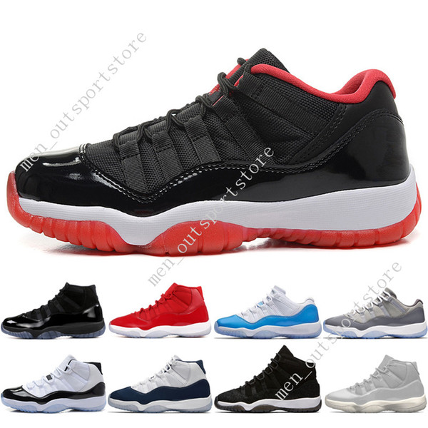 11 11s Cap and Gown Prom Night Men Basketball Shoes Platinum Tint Gym Red Bred PRM Velvet Heiress Blue Barons Concord 45 mens sport sneakers