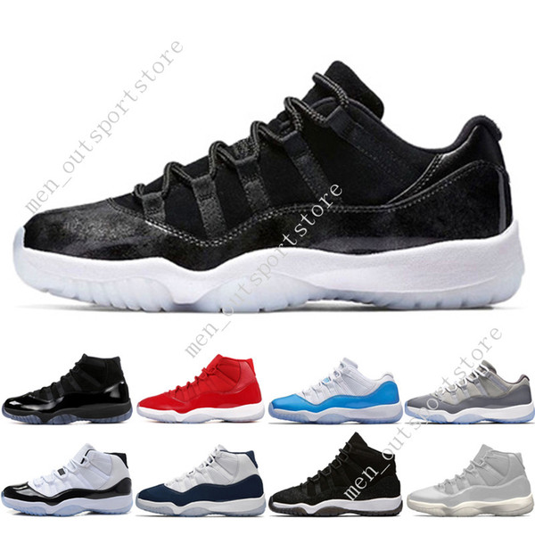 11 11s Cap and Gown Prom Night Men Basketball Shoes Platinum Tint Gym Red Bred PRM Heiress Barons Concord 45 Legeng blue mens sport sneakers
