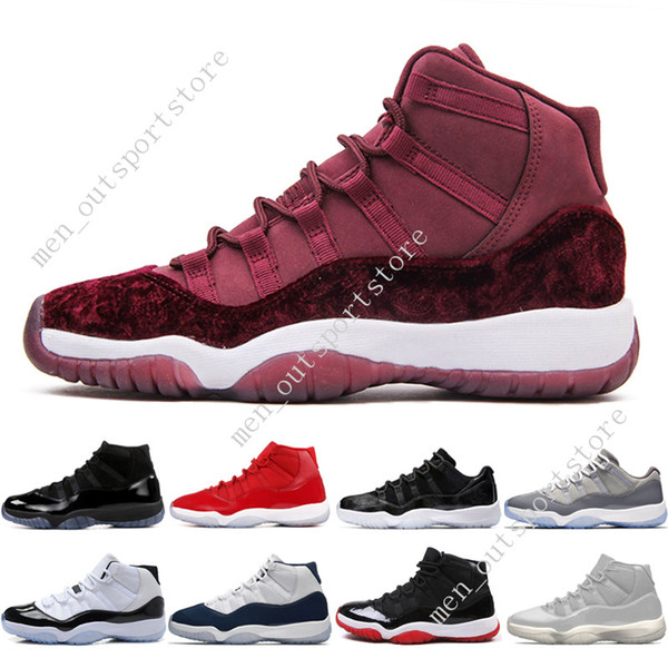 11 11s Cap and Gown Prom Night Mens Basketball Shoes Gym Red Bred PRM Heiress Barons Space Jam 45 72-10 men Sport Sneakers trainers designer