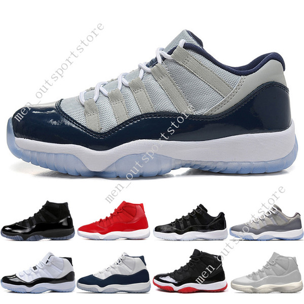 New 11 11s Cap and Gown Prom Night Mens Basketball Shoes Gym Red Bred PRM Heiress Barons Platinum Tint men Sports Sneakers trainers designer