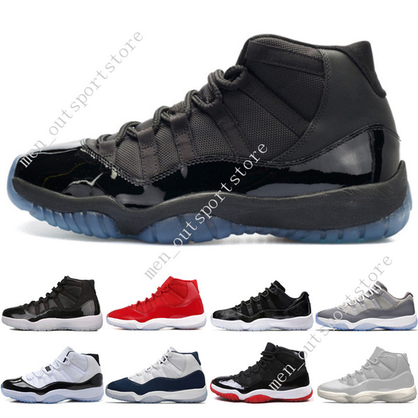 11 11s Cap and Gown Prom Night Mens Basketball Shoes Gym Red Bred PRM Heiress Barons Concord Cool Grey men Sports Sneakers trainers designer