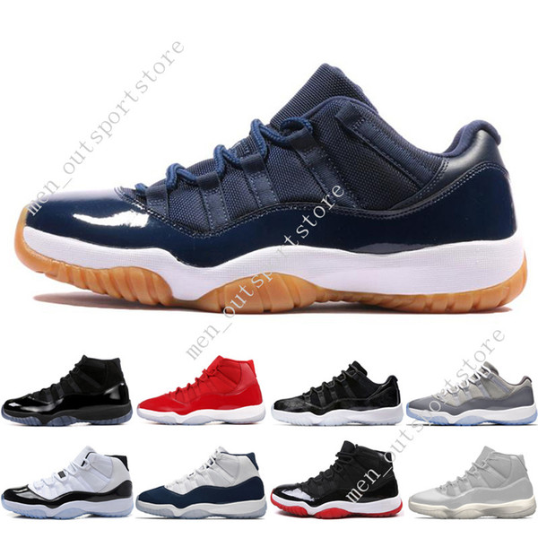 New 11 11s Cap and Gown Prom Night Mens Basketball Shoes Gym Red Bred PRM Heiress Barons Midnight Navy men Sports Sneakers trainers designer