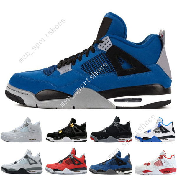 Hot 4 4s Men Basketball Shoes Eminem Thinker Alternate Motorsports Blue Game Royal Fire Red White Cement Pure Money Sports Sneakers trainers