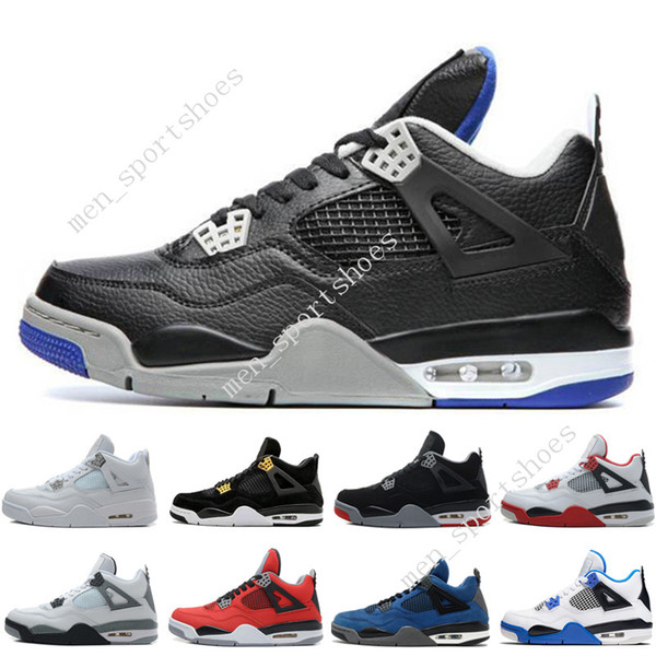 4 4s Mens Basketball Shoes Thinker Alternate Motorsports Blue Game Royal Fire Red White Cement Pure Money Black Cat Sports Sneakers trainers