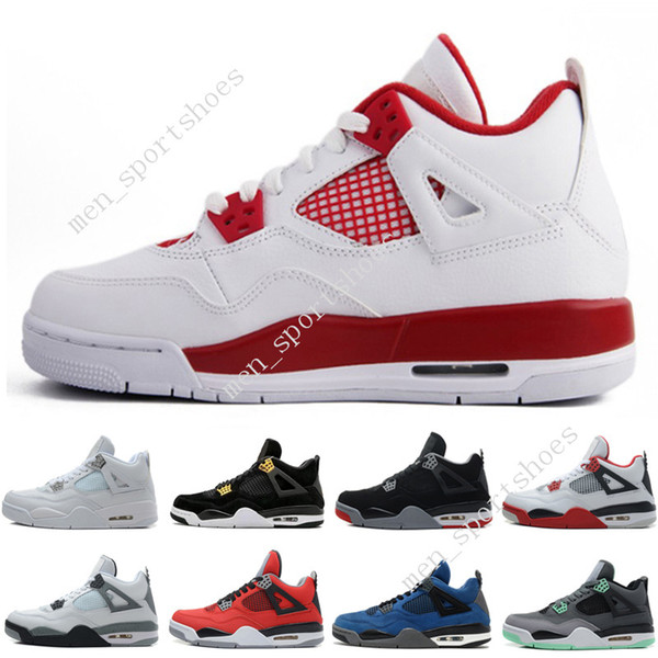 Cheap 4 4s Men Basketball Shoes Motosports Blue Fire Red White Cement Pure Money Toro Bravo Bred Fear Pack Athletic Sports Sneakers trainers
