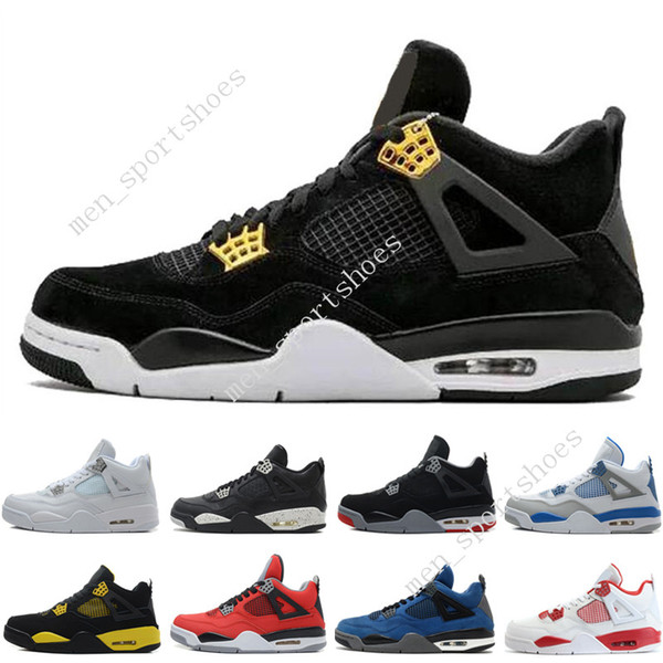 4 4s Men Basketball Shoes Bred Oreo Fear Pack Royalty Toro Bravo Angry bull Military Blue White Alternate 89 Cavs Green Glow Sports Sneakers