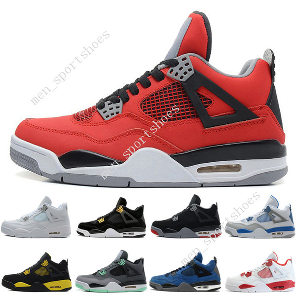 New 4 4s Mens Basketball Shoes Fear Pack Royalty Toro Bravo Angry bull Military Blue Alternate 89 Green Glow Dunk From Above Sports Sneakers