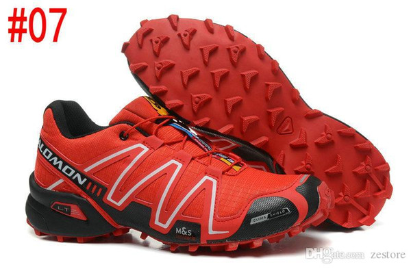 hot sale Solomon Speed Cross 3 CS III Outdoor Male Camo Red Black Sports Shoes mens Speed Cross speed 3 running shoes eur 40-46 zestore