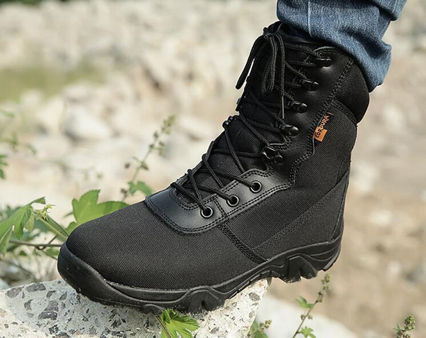 2018 NEW with box Camouflage boots special soldiers tactical boots field battle high desert boots autumn winter mountain shoes