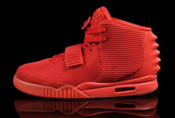 hot sale Designer Shoes Kanye West 2 Basketball Shoes for Mens luxury Sports shoes Red October Training Sneakers Size 36-46 zestore