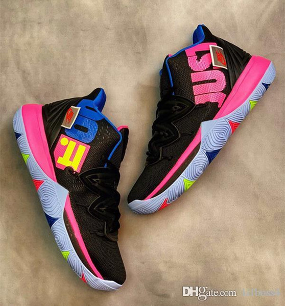 2019 new sale Kyrie 5 V Black Magic Multi-Color Confetti New Irving 5 Sport Sneakers Charms Irving Basketball Shoes Size us7-12 ZESTORE4