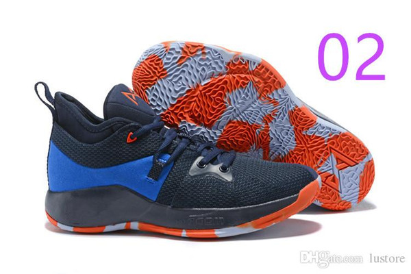 2019 new sale Paul George 2 PG II Basketball Shoes top PG2 2S Starry Blue Orange All White Black Sports Sneakers Size 40-46 zestore