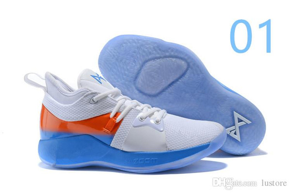 new sale Paul George 2 PG II Basketball Shoes top PG2 2S Starry Blue Orange All White Black Sports Sneakers Size 40-46 zestore