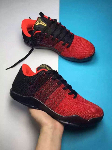 Newest Kobe 11th Generation Knit Elite Basketball Shoes Red Horse Monkey KB 11XI Sports Running Shoes Size 40-46