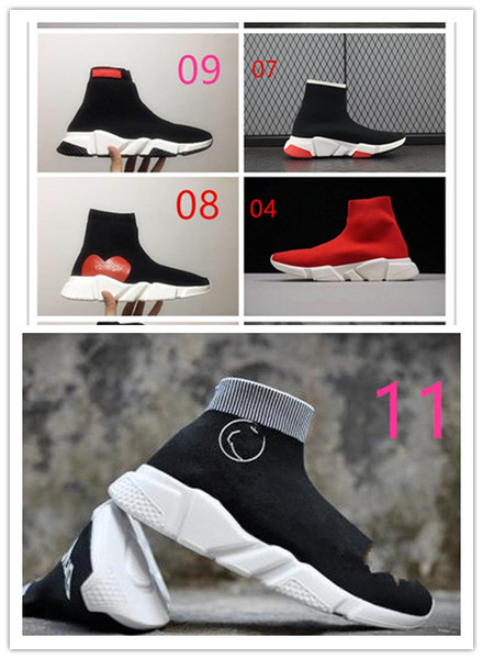 2019 Speed sock high quality Speed Trainer running shoes for men and women sports shoes Speed stretch-knit sneakers Socks shoes