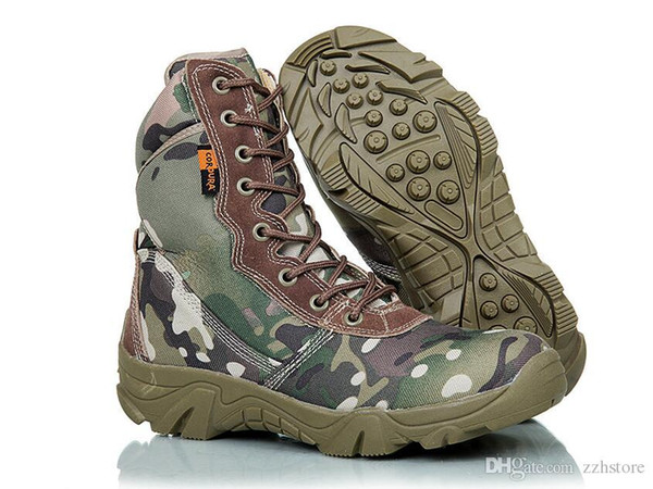 2018 HOT Camouflage boots special soldiers tactical boots field battle high desert boots autumn winter new product mountain shoe