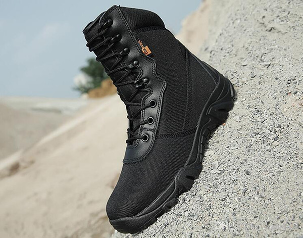 with box Camouflage boots special soldiers tactical boots field battle high desert boots autumn winter new product mountain shoe