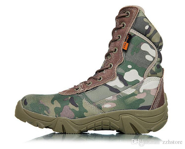 HOT with box Camouflage boots special soldiers tactical boots field battle high desert boots autumn winter new product mountain shoe