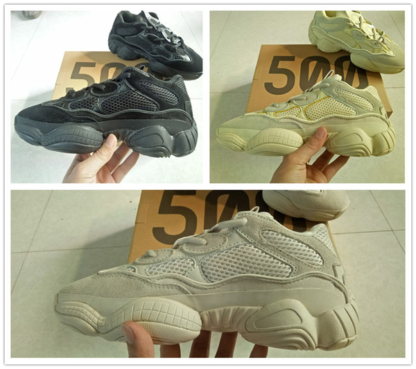 2018 Fashion New Wave Runner 500 Blush Desert Rat 500 Super Moon Yellow Running Shoes Kanye West Mens Women Sneaker Sports Shoes