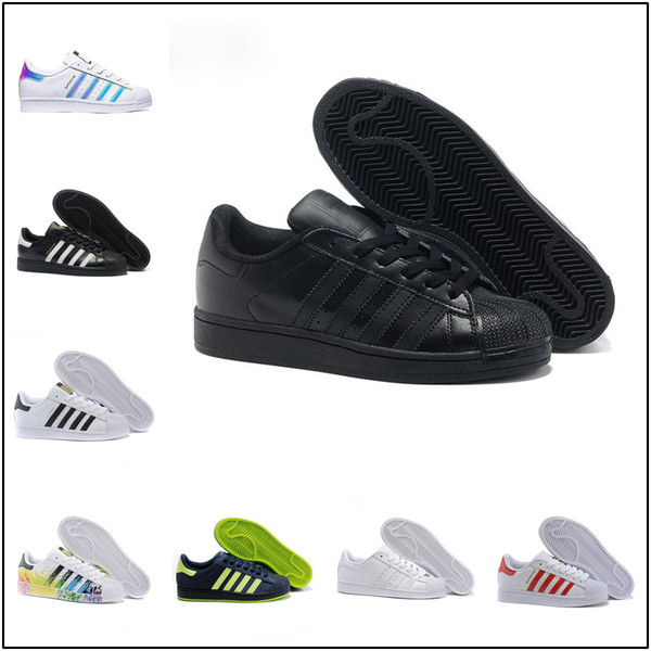 2019 Mens Womens Superstar Shoes Sneakers Walking Shoes Woman Flats 15 Colors New Colors free shipping