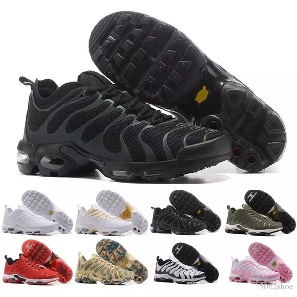 2018 New Design Top Quality TN Mens shOes Breathable Mesh Chaussures Homme Tn REqUin Noir Casual Running ShOes Size 7-12