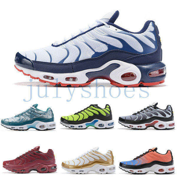 Rainbow TN PLUS Men Women Hyper Blue Running Shoes Triple Black White Sunset Blue Wolf Grey Designer Sport Sneakers Trainers