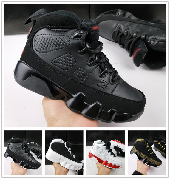 New 9 IX Bred LA Kids Basketball Shoes Space Jam Barons GS Black Oero Sports Sneakers for Boys Girls 9s Shoes
