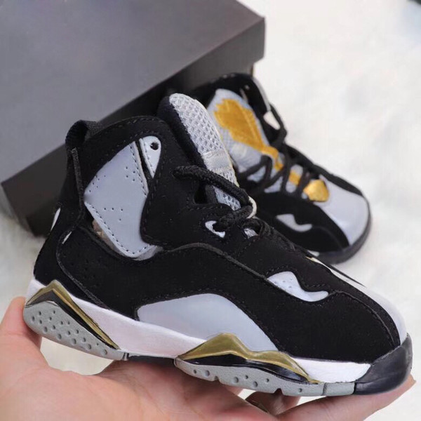 2018 7S kids designer basketball sneakers for boys girls 7 outdoor sports shoes children high quality Running shoes size 22-35