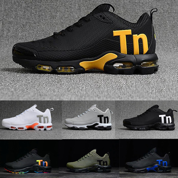 2019 Cheap Mens Mercurial Plus Tn Ultra SE Black White Rainbow Desinger Running Shoes Women MenTrainers Sports Sneakers US 7-12