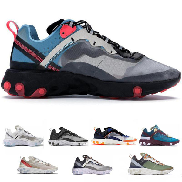 Epic React Element 87 Mens Running Shoes NEPTUNE GREENS Undercover Blue mens trainers Women designer Sports Sneakers 36-45