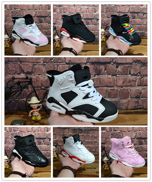 Free Shipping Cheap Kids 6 Iron Man Spider-Man Captain Dragon Ball Basketball Shoes Children Athletic 6s Sneaker