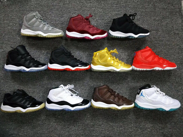 Infant Black Boy & girl 11s Bred History of Flight Kids basketball shoes HOF children athletic sports boy girl sneakers size 28-35