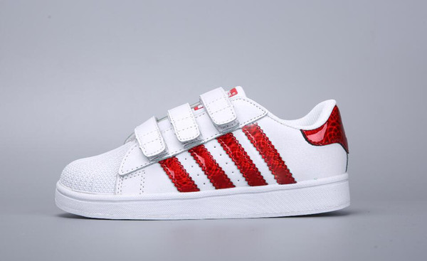Brand Children Superstar shoes Original White Gold baby kids Superstars Sneakers Originals Super Star girls boys Sports kids shoes 24-35