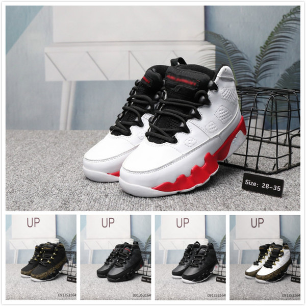 2019 Free Shipping 9s LA Basketball Shoes Children Athletic 9 Shoes Youth IX Sneakers Boy Girl EUR 28-35