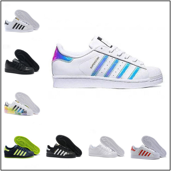 2018 Mens Womens Superstar Shoes Sneakers Walking Shoes Woman Flats 15 Colors Size 36-44 New Colors free shipping