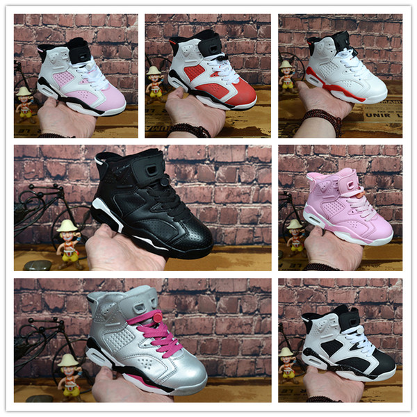 2019 Children 6 Basketball shoes for Boys Girls ReTro Infrared Carmine 6s UNC Toro Hare Oreo Maroon Youth Sports Sneakers Kids EU28-35