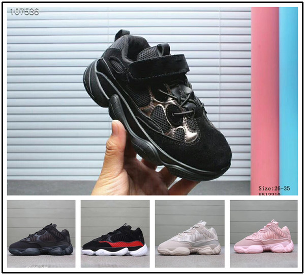 New Kids Shoes Wave Runner 500 Kanye West Running Shoes Boys Girls Trainer Sneaker 500 Sport Shoe Children Athletic Shoes
