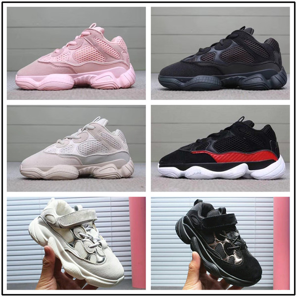 2019 Kids Shoes Wave Runner 500 Kanye West Running Shoes Boys Girls Trainer Sneaker 500 Sport Shoe Children Athletic Shoes