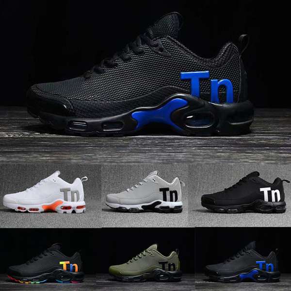 2019 Cheap Mens Mercurial Plus Tn Ultra SE Black White Orange Desinger Running Shoes Women MenTrainers Sports Sneakers Size 40-46