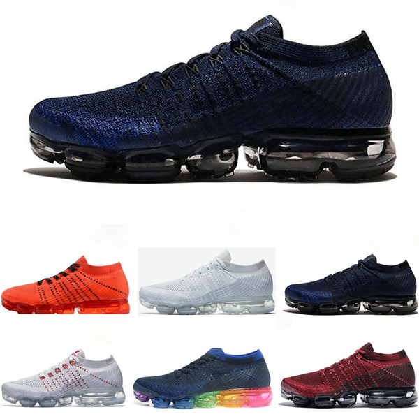 2019 Knit BHM 1.0 2.0 Fly Running Shoes Men Women Rainbow White Vast Grey Dusty Cactus Top Designer Shoes Sport Sneakers