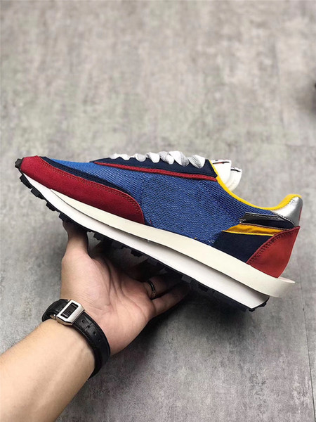 2019 Newest Authentic LD LDV Waffle Sacai VARSITY Blue Green GUSTO Multi Daybreak Blazer Mid Dunk BV0073-400 BV0073-300 Men Outdoor Shoes