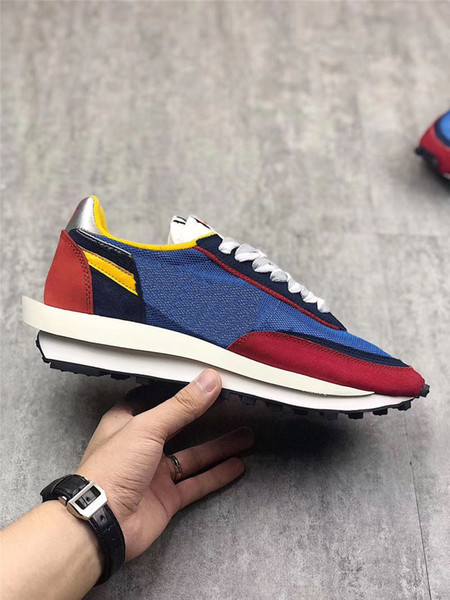 2019 Authentic LD LDV Waffle Sacai Green GUSTO VARSITY Blue Multi Daybreak Maize Safety Orange Blazer Mid Dunk Men Outdoor Shoes BV0073-300