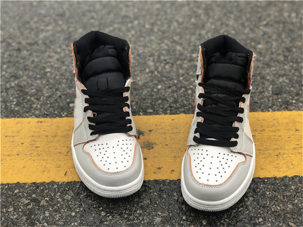 2019 Release High 1 OG Defiant SB Light Bone CRIMSON TINT Hyper Pink Black Basketball Shoes Men CD6578-006 Authentic Shoes With Box