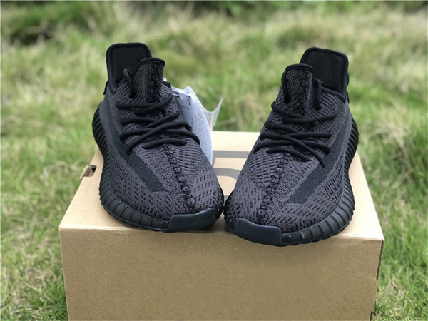 2019 Hot Authentic 350S V2 Black FU9161 Kanye West Athletic Shoes For Men Women GID Glow In The Dark EH5360 Clay Butter Sneakers Size 5-12